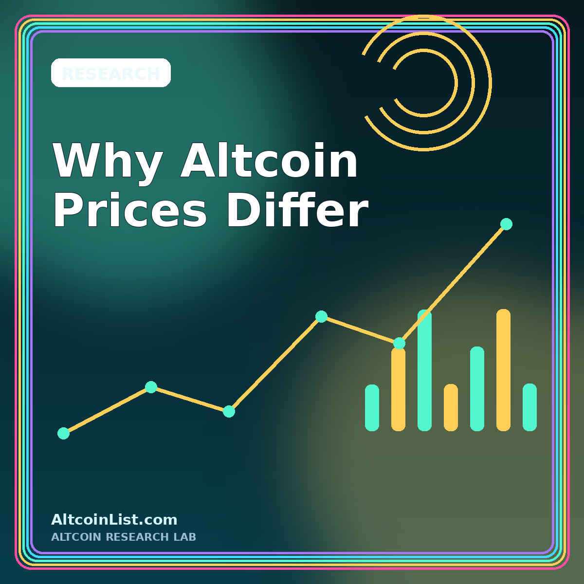 Why Altcoin Prices Differ — AltcoinList.com featured graphic